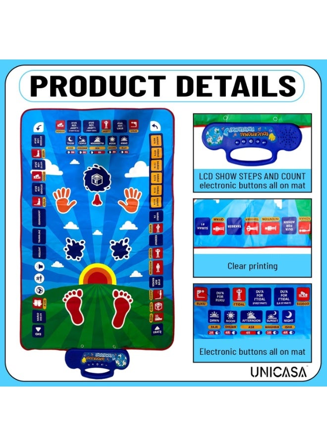 Kids Electronic Muslim Prayer Mat – Islamic Educational Rug with Quran Surahs, Adhan, Dua & Prayer Guidance - Image 5