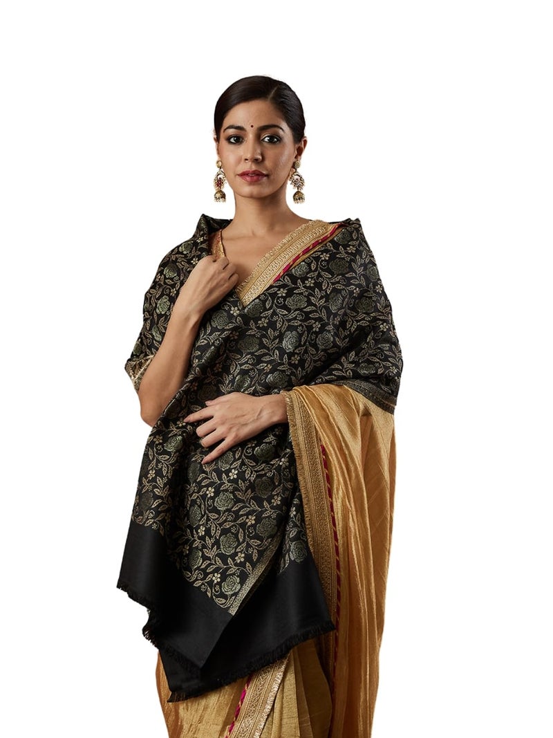Pashmoda Women Gulnari Kaani Wool Blend Stole (Size : 71X203 CM) - Image 1