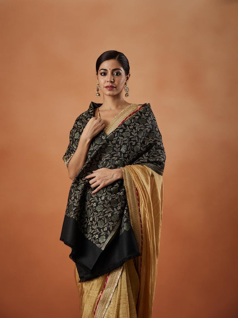 Pashmoda Women Gulnari Kaani Wool Blend Stole (Size : 71X203 CM) - Image 2