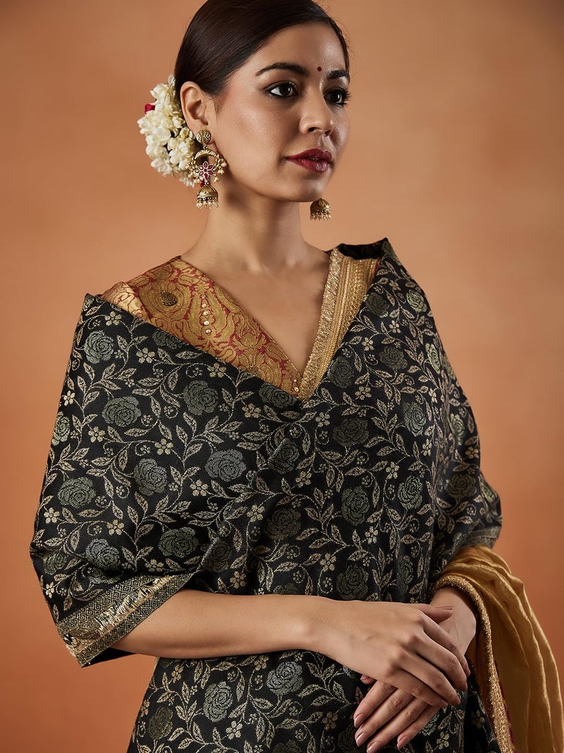Pashmoda Women Gulnari Kaani Wool Blend Stole (Size : 71X203 CM) - Image 4
