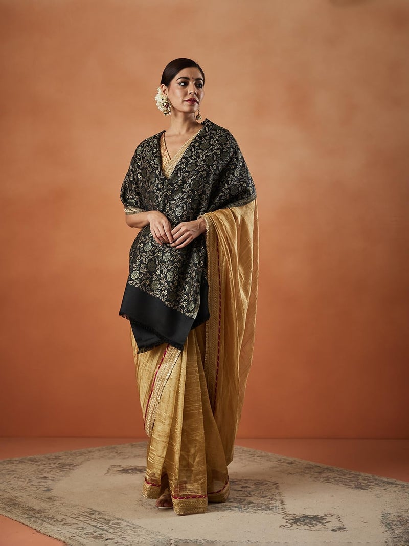 Pashmoda Women Gulnari Kaani Wool Blend Stole (Size : 71X203 CM) - Image 3
