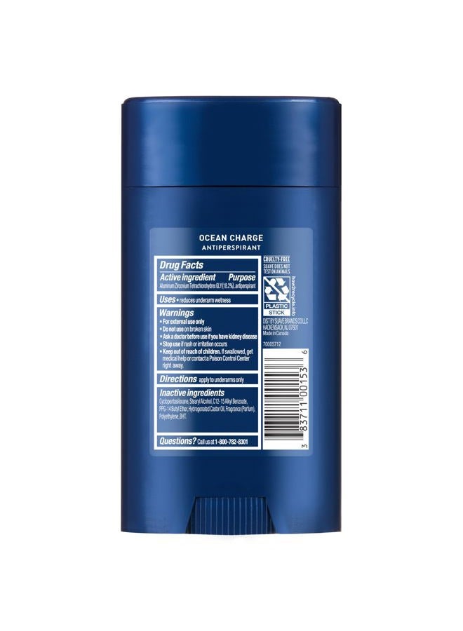 Suave Ocean Charge Men's Antiperspirant Deodorant, All Day Marine & Driftwood Scent, for 48hr Odor & Wetness Protection, 2.7oz, 12 Pack - Image 5