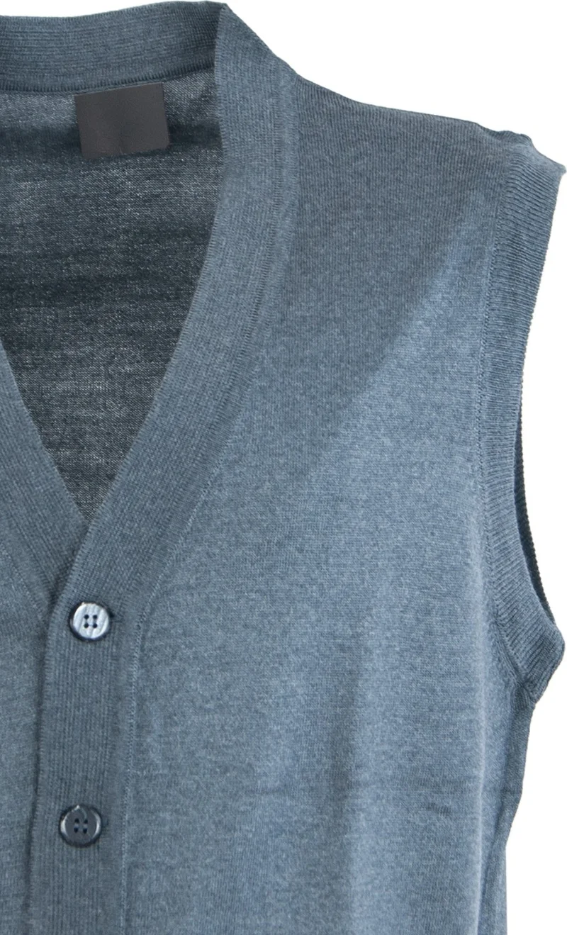 Oppland Men's Dad Vest with Elegant Buttons on the Front and Classic Double Pockets