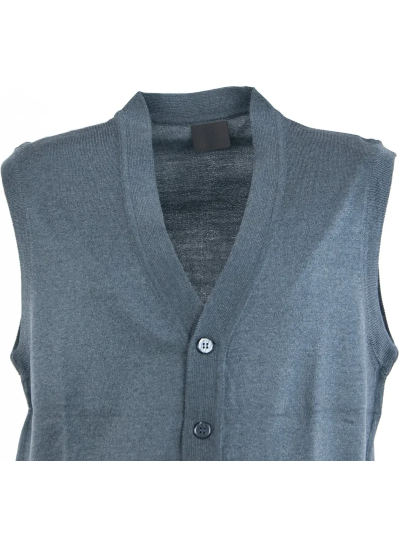 Oppland Men's Dad Vest with Elegant Buttons on the Front and Classic Double Pockets