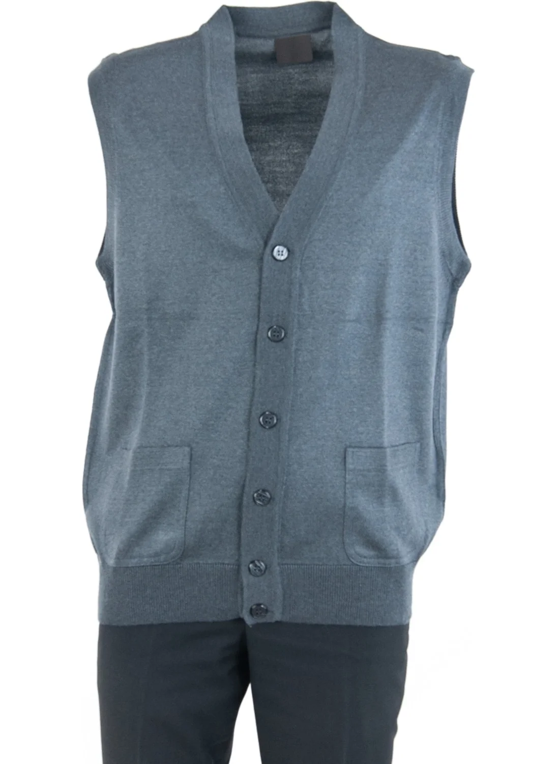 Oppland Men's Dad Vest with Elegant Buttons on the Front and Classic Double Pockets