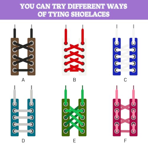 MAYCREATE® 6 Pairs Silk Ribbon Shoelaces, Flat Satin Ribbon Shoelaces Colorful Silk Shoe Strings Wide Shoe Lace for Women Men Sneaker Shoes Decoration, 19.69inches - Image 5