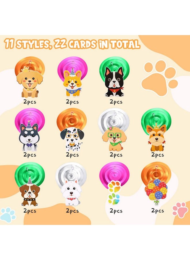 Nuonove 30 Pcs Dog Paw Prints Puppy Hanging Swirls Ceiling Streamers Decorations Dog Birthday Party Supplies Hanging Swirl Decor Garland Party Favors With Cards For Girl Boy Kids Birthday  - Image 4