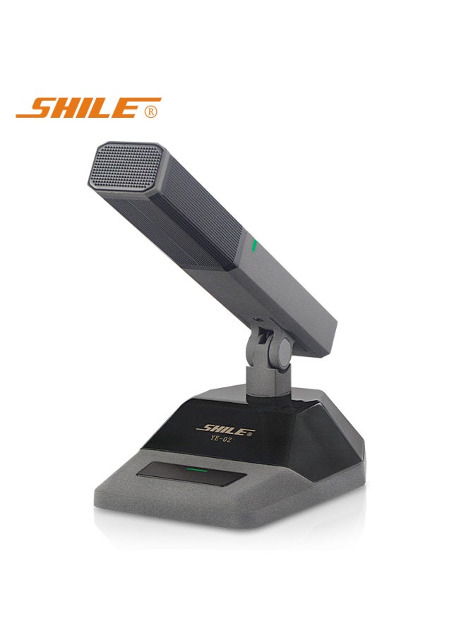 Shile Conference Room Wired Microphone Independent Single Support Amplifier Mixer With Capacitive Cardioid Desktop Gooseneck Microphone Directional Pipe Short Rod Ye-02 - Image 1