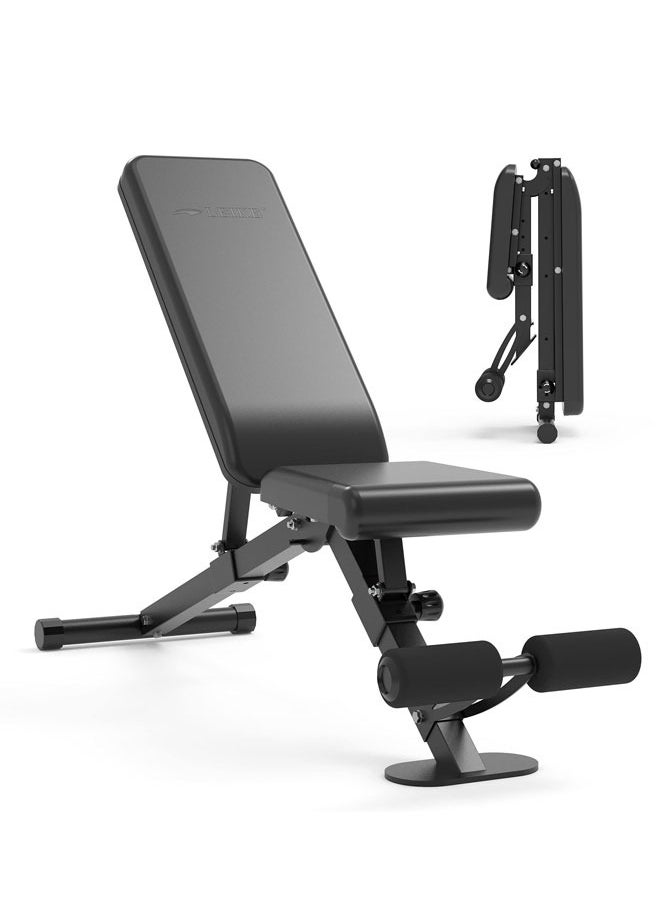 WEMART Adjustable Weight Bench, Utility Weight Benches for Full Body Workout, Foldable Incline Extension/Decline Bench Press for Home Gym  - Image 1