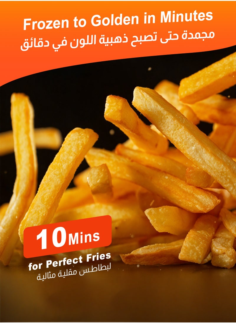 ULHYC 5L Large Capacity Home Air Fryer, 1200W, Fast Heating, Precise Digital Temperature Control, Healthy Oil-Free Cooking, Multiple Preset Menus, Save Time and Electricity  - Image 3