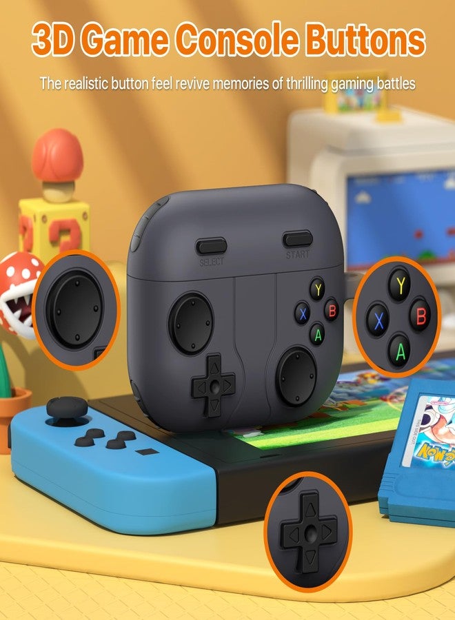 MoKo حافظة موكو لأيربودز برو 3 2025 مع مجموعة تنظيف، سلسلة مفاتيح محمولة، متوافقة مع حافظة أبل أيربودز برو الجيل الثالث، غطاء سيليكون رائع لأيربود برو3، مضاد للصدمات، أسود - Image 3