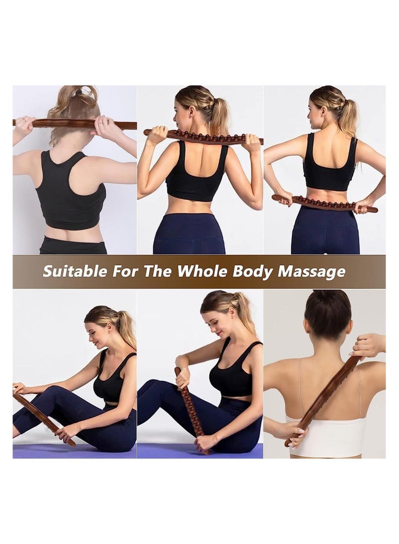 59 Triple Row Gua Sha Massage Wand - Plastic Scraping Massage Tool for Lymphatic Drainage and Body Sculpting - Gua Sha Roller for Back, Neck and Legs to Relax Muscles and Stimulate Blood Circulation - Image 5