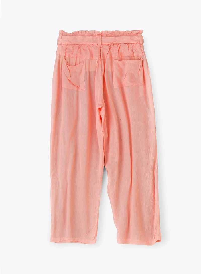 Jelliene Trendsetter: Girls' Comfy Crepe Pants Effortless Style for Summer