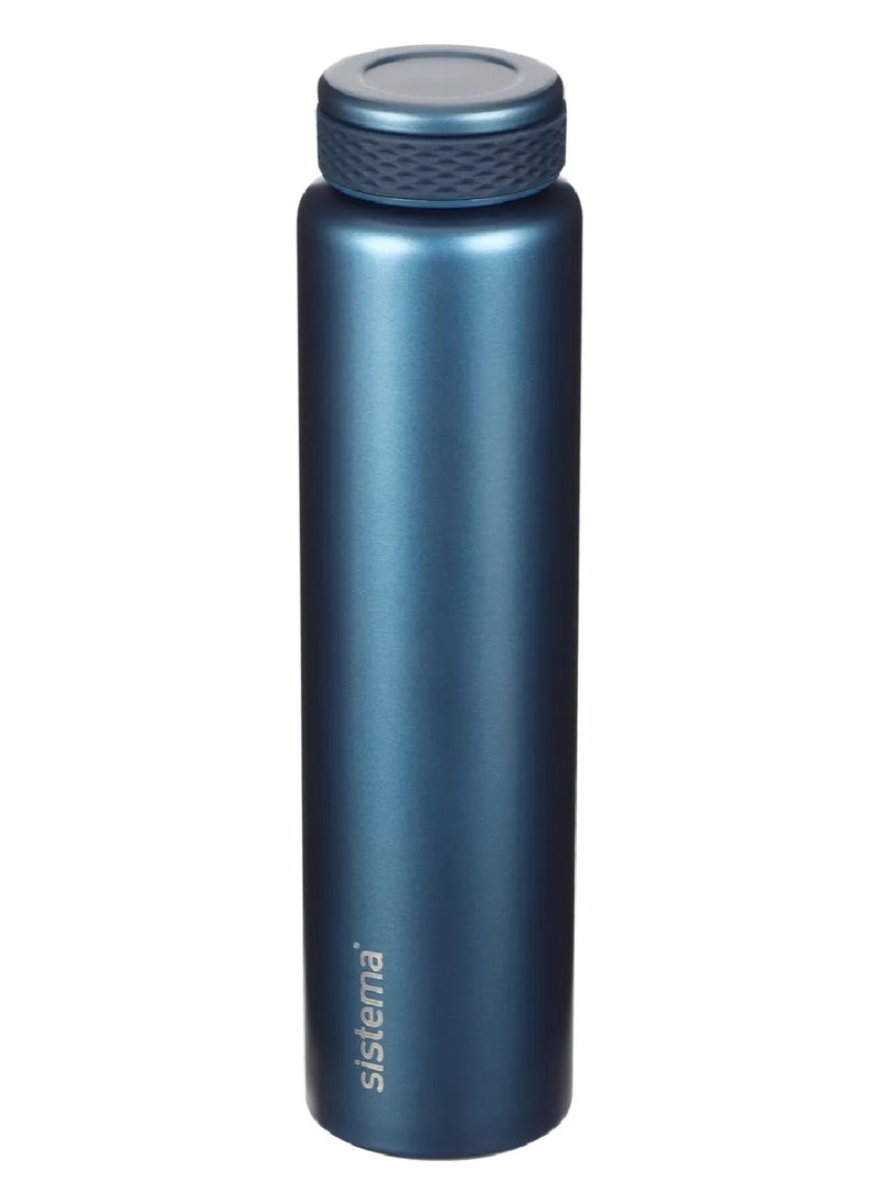 sistema - 280ml Chic Stainless-Steel Bottle, Designed With Double Walled Insulation And 100% Leak Proof To Keep Drinks Hot & Cool, Bpa Free Blue - Image 1