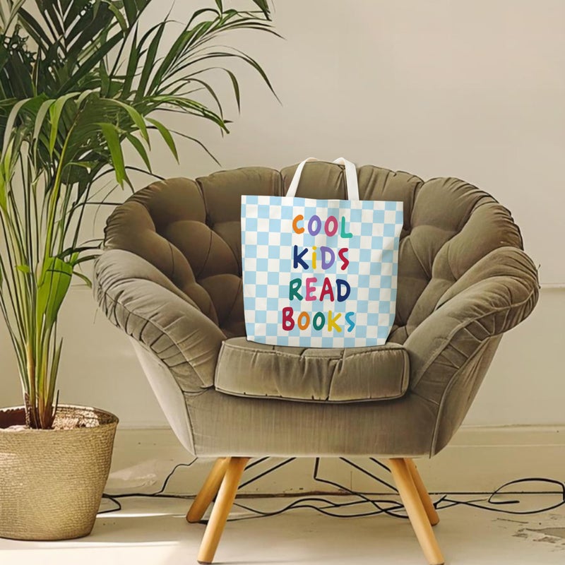 JUSITAKEET Cool Kids Read Books Themed Tote Bag, Book Canvas Tote Bags Gift, Gifts For Book Lovers, Reusable Bags Suitable For Bookworm, Library Club Canvas Totes Gifts For Study, 03 - Image 3