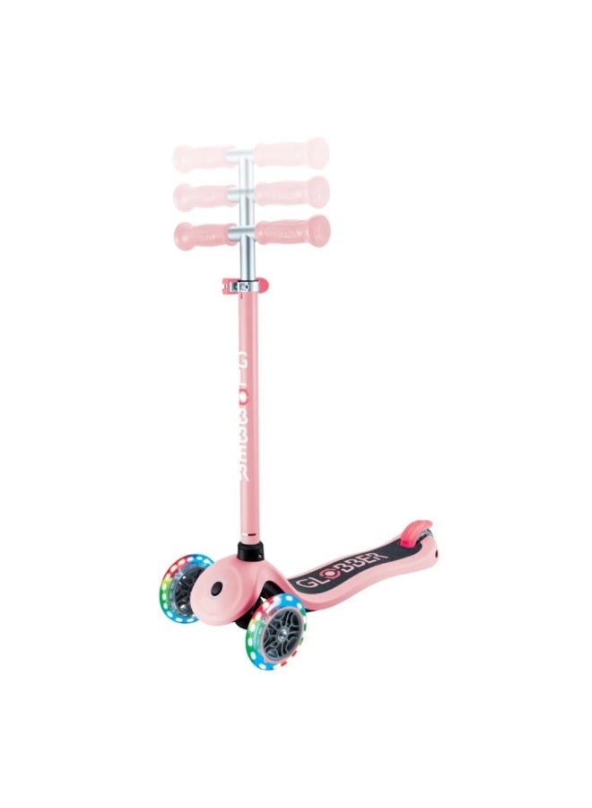 Globber Primo Lights Scooter - Pastel Pink - Image 2