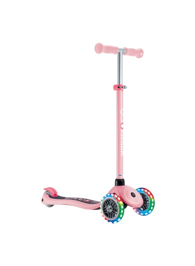 Globber Primo Lights Scooter - Pastel Pink - Image 1