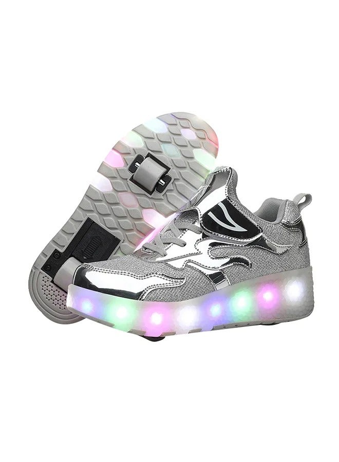 LED Flash Light Fashion Shiny Sneaker Skate Shoes With Wheels And Lightning Sole - Image 1