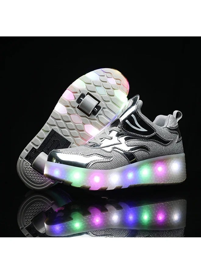 LED Flash Light Fashion Shiny Sneaker Skate Shoes With Wheels And Lightning Sole - Image 5