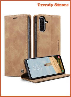 CaseMe For Samsung Galaxy A56 Cover, Soft PU Leather Shockproof Mobile Phone Wallet Case, Full Body Protective Flip Cover Magnetic Adsorption Back Cover  - Image 1