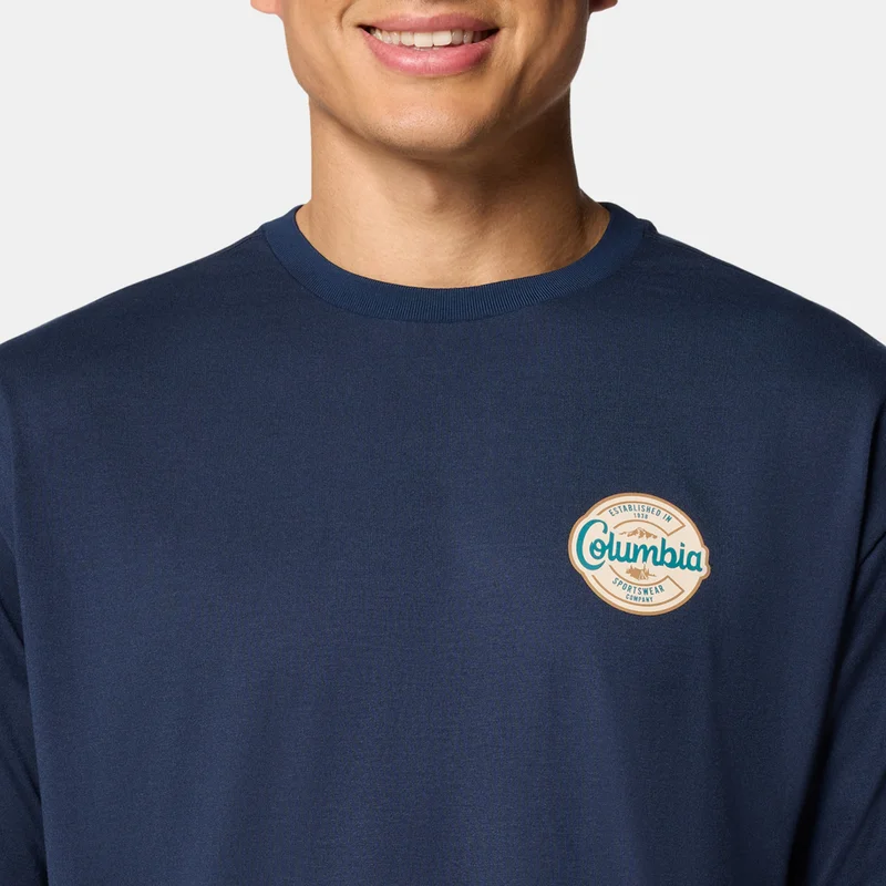 Columbia Blue Men's Cedar Trail Graphic T-Shirt for Men | Best Price UAE