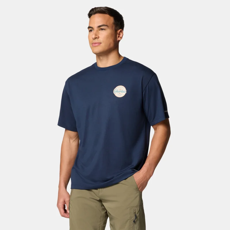 Columbia Blue Men's Cedar Trail Graphic T-Shirt for Men | Best Price UAE
