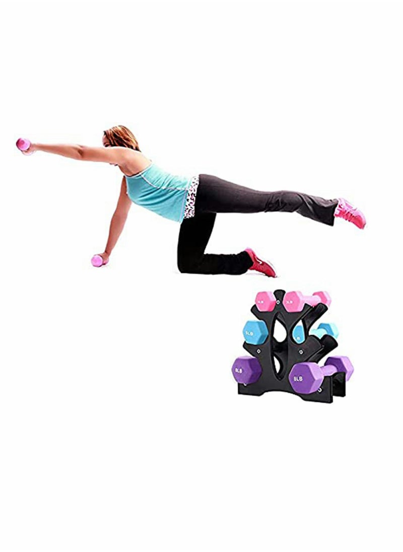 Excefore - Dumbbell Rack Stand, 3 Tier Dumbbells Weights Handle Hand Weight Tower, Holds 30 Pounds(Without Dumbbells) - Image 1