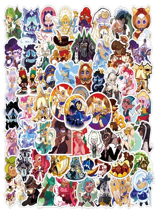 BLCAFEE 62 Pcs Cookie Run Kingdom Aesthetics Cartoon Waterproof Vinyl Stickers for Boys Adults for Water Bottles Laptop Suitcase for Birthday Party Supplies Halloween Decoration Favors - Image 1