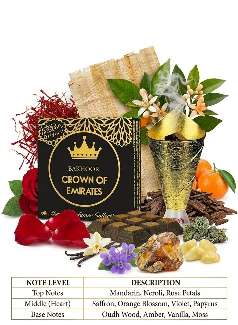 Nabeel 6Pcs Bakhoor Crown of Emirates Incense 40GM - Image 5