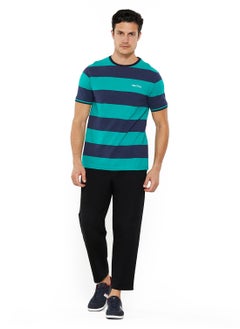 NAUTICA Contrast Striped Regular Fit Premium Cotton Crew Neck T-shirt  - Image 4
