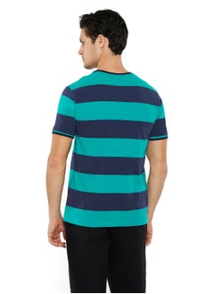 NAUTICA Contrast Striped Regular Fit Premium Cotton Crew Neck T-shirt  - Image 3