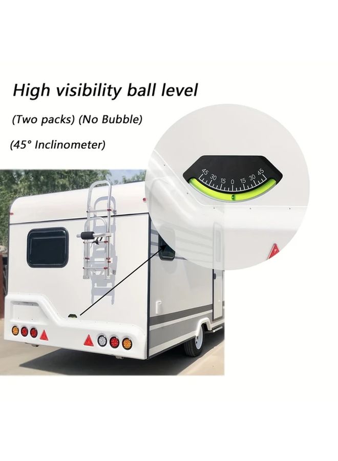 1 Piece High Precision ABS Resin Inclinometer Level Gauge Black No Battery Required Easy Assembly For Off Road Jeep Truck RV Camper Trailer Boat - Image 4