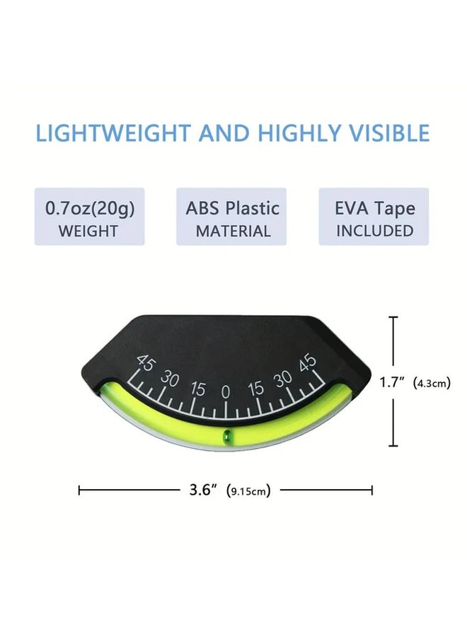1 Piece High Precision ABS Resin Inclinometer Level Gauge Black No Battery Required Easy Assembly For Off Road Jeep Truck RV Camper Trailer Boat - Image 2