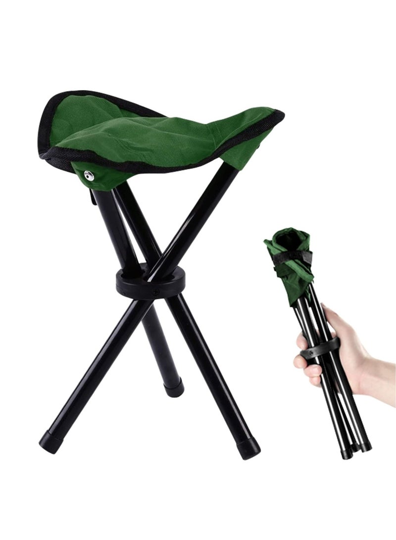 Excefore Tripod Camping Stools,Lightweight Portable Folding Camping Chair,Small 3-Legged Canvas Stool for Outdoor Adventures, Fishing, Beach, BBQ, Picnic, and Travel - Image 1