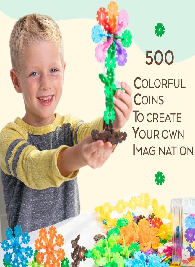 ARIDAM Montessori Coin Wheel Puzzle Toy for Kids, Multicolor Plastic Educational Toy Set with Storage Container, Letters and Numbers - Image 4