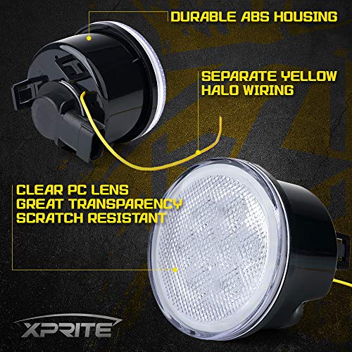 Xprite LED Turn Signal Lights with White Halo, Plug & Play Front Grille Parking Lights Compatible with 2007-2018 Jeep Wrangler JK JKU,Clear Lens - Image 3