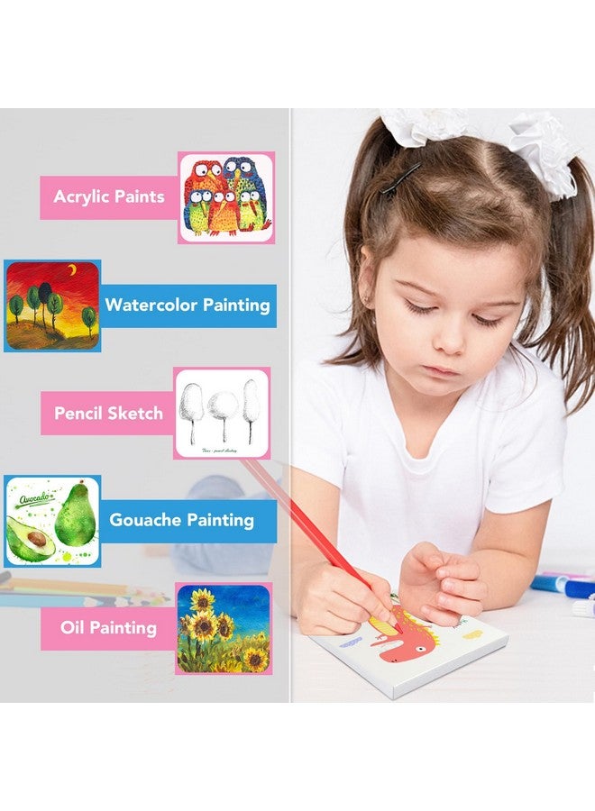 ESRICH Mini Canvases for Painting 4x4 Canvas Value Pack for 48PCS, 2/5In Thickness Small Canvas, Blank Canvas Bulk are Great for School Projects,Kids Birthday Party and Wall Decoration., white - Image 4