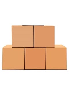 ECVV ECVV [5 Pack] Large Double Wall 100% Recyclable Corrugated Cardboard Moving Boxes with 32 KG Capacity, [45 x 45 x 70 cm] Brown Carton for Packaging, Shipping and Storage, 5 ply Brown  - Image 2