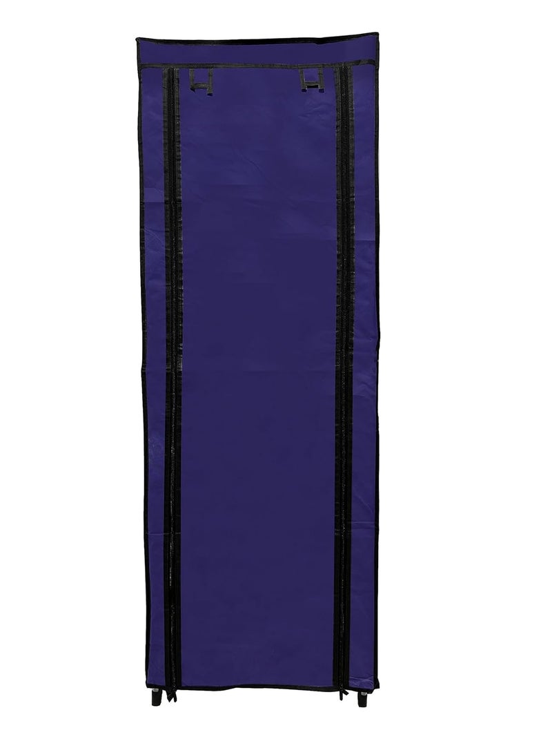 PHILOSHOP PHILOSHOP Multipurpose Collapsible Shoe Rack 9 Layer NonWoven Fabric Strong PVC Pipes with Cover dark blue - Image 3