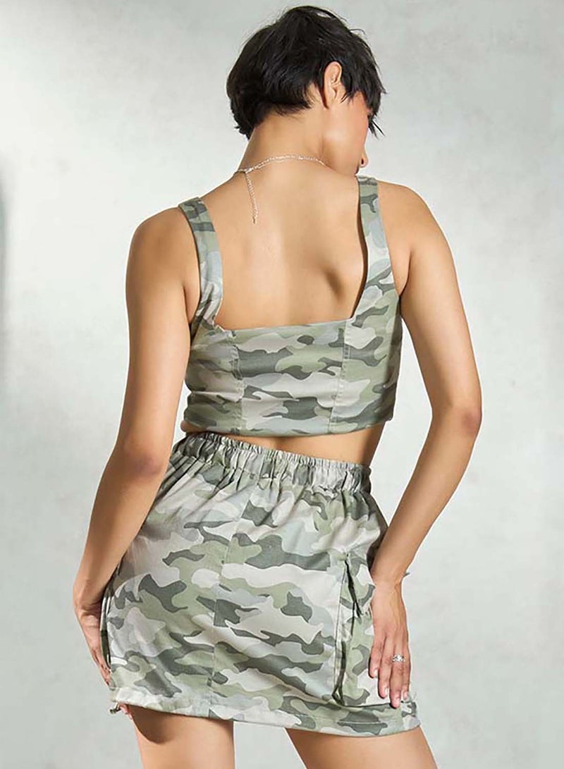 Virgio VIRGIO 100% Cotton Corset In Camo  - Image 3