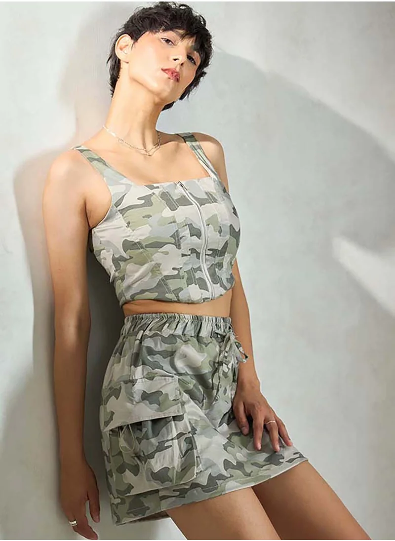 فيرجيو VIRGIO 100% Cotton Corset In Camo