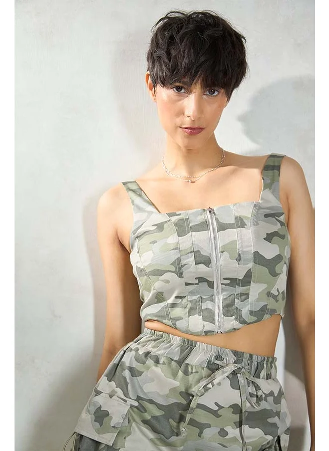 فيرجيو VIRGIO 100% Cotton Corset In Camo