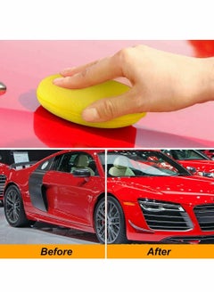 Excefore microfibre hand polishing sponge, 130x25 mm, wax applicator pad for waxes, polishes, paint cleaner, car polish, instead of polishing machine microfibre hand polishing sponge  - Image 2