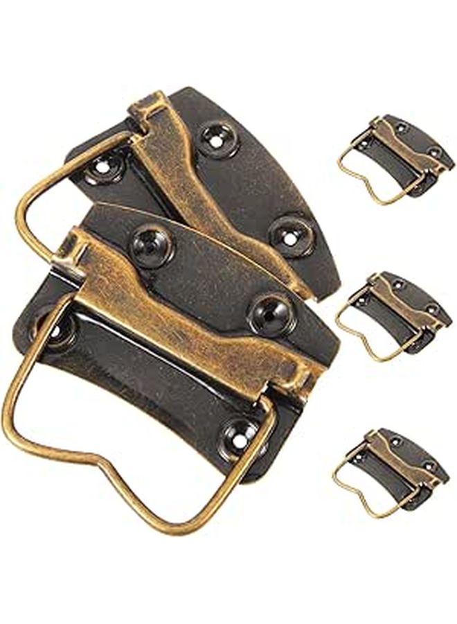 Vintage Wooden Box Handles Antique Rustic Iron Case Pulls 5 Pieces Easy Install - Image 1