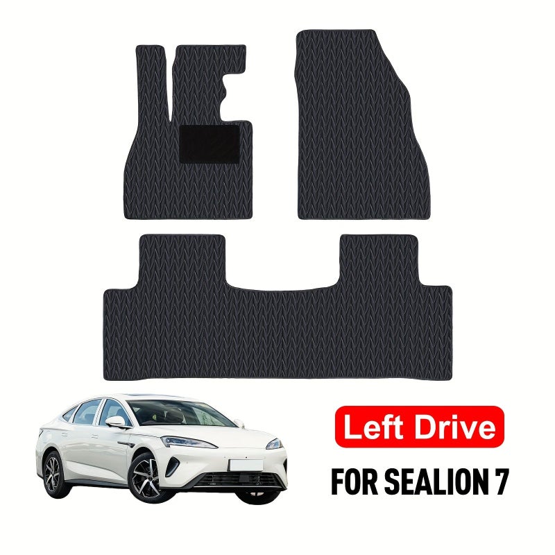 2024-2025 All Weather Car Floor Mats For BYD Sealion 7 Black - Image 1