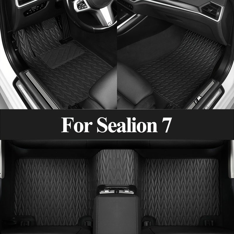 2024-2025 All Weather Car Floor Mats For BYD Sealion 7 Black - Image 4