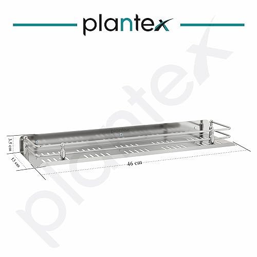 Plantex Bathroom Accessories/Stainless Steel Bathroom Shelf with Railings/Washroom Shelf/Bathroom Organizer (18 inches, Chrome) - Image 3