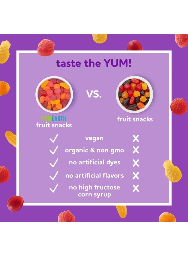 YumEarth Organic Fruit Snacks, 5- 0.7oz. Fruit Flavored Snack Packs, Allergy Friendly, Gluten Free, Non-GMO, Vegan, No Artificial Flavors or Dyes - Image 4