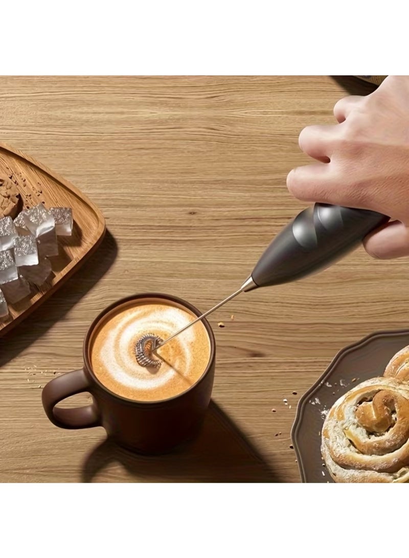 Portable electric milk frother - egg whisk, coffee whisk, latte, cappuccino, matcha with lightweight plastic bowl, ideal for travel, camping and picnics - suitable for coffee and tea drinks - Image 4
