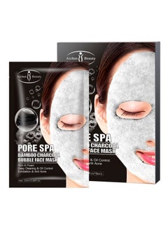 Aichun beauty Pore Spa Bamboo Charcoal Bubble Face Mask Deep Cleaning Foam Oil Control Exfoliation Anti Acne Facial Skincare 25Ml / 0.88Fl.Oz (8 Pack)  - Image 2